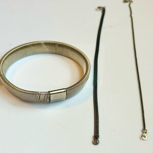 Vintage Bracelet Bundle 925 Sterling Silver & Gold Tone Lot Vintage Jewelry Lot